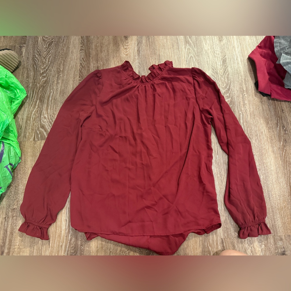 Dark red blouse